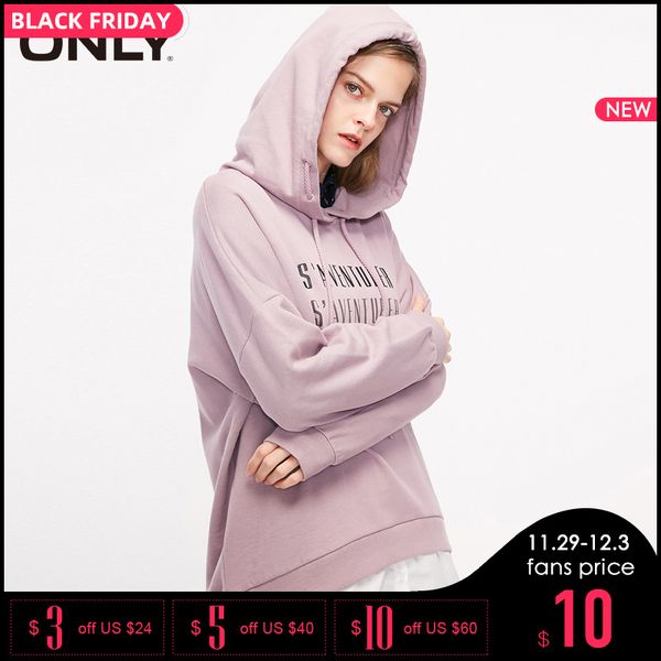 only womens winter letter printed false two piece splicing drawstring hoodie| 11919s530, Black
only womens winter letter printed false two piece splicing drawstring hoodie| 11919s530, Black