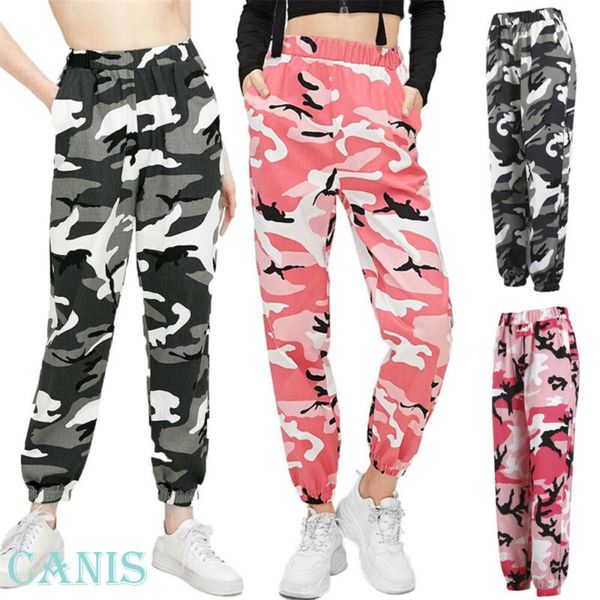 high waist pants camouflage loose joggers women army harem camo pants streetwear punk black cargo women capris trousers, Black;white
high waist pants camouflage loose joggers women army harem camo pants streetwear punk black cargo women capris trousers, Black;white