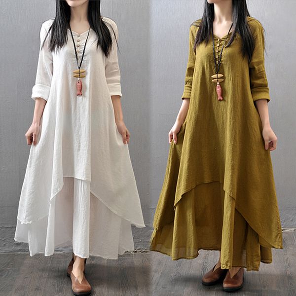 wholesale women's spring and autumn new linen skirt retro literary fan national style fake two-piece cotton and linen bottoming dress, Black;gray
wholesale women's spring and autumn new linen skirt retro literary fan national style fake two-piece cotton and linen bottoming dress, Black;gray