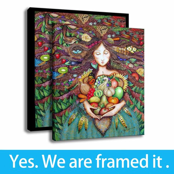 hd print wall art harvest goddess canvas painting creative kitchen decor framed art - ready to hang - framed
hd print wall art harvest goddess canvas painting creative kitchen decor framed art - ready to hang - framed