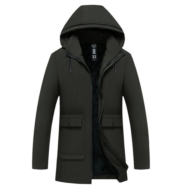 plus velvet thick long cotton coat business casual hooded warm cotton jacket mens winter jacket parkas, Black
plus velvet thick long cotton coat business casual hooded warm cotton jacket mens winter jacket parkas, Black