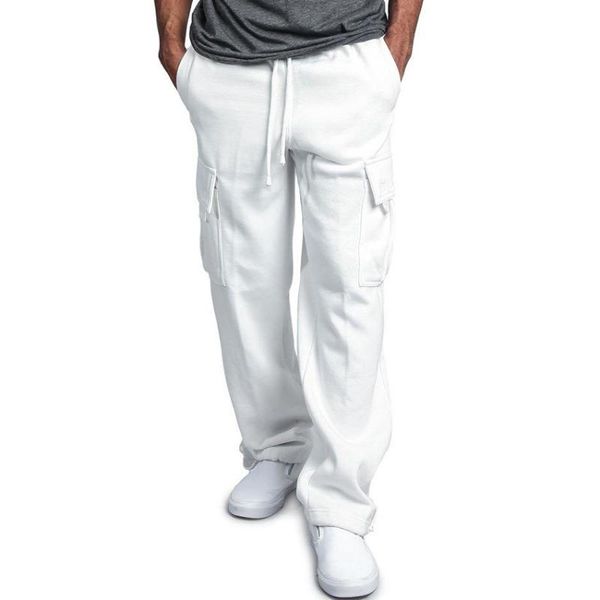 cargo pants men full length elastic drawstring pockets loose straight casual trousers fashion wild solid color, Black
cargo pants men full length elastic drawstring pockets loose straight casual trousers fashion wild solid color, Black