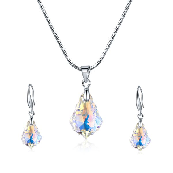 summer jewelry sets women clavicle chain baroque style irregular transparent crystal necklace earrings set wholesale, Silver
summer jewelry sets women clavicle chain baroque style irregular transparent crystal necklace earrings set wholesale, Silver