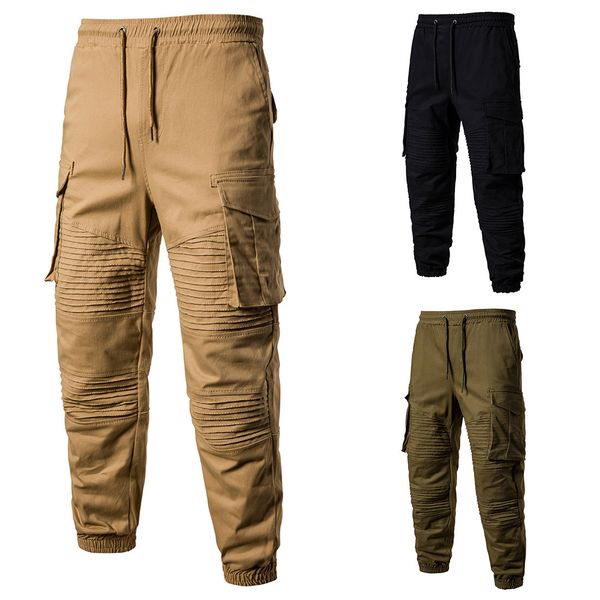 new wild solid color comfortable mens fashion elastic-waist casual pants beam leg pant, Black
new wild solid color comfortable mens fashion elastic-waist casual pants beam leg pant, Black