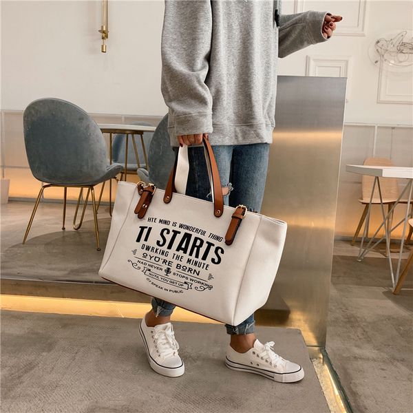 woman tote bag fashion letter big capality canvas bag casual shoulder messenger bags 2020 patchwork shopping
woman tote bag fashion letter big capality canvas bag casual shoulder messenger bags 2020 patchwork shopping