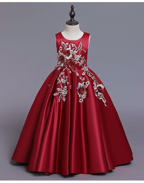 high end white girl princess dress birthday party long flower application party dress girl elegant girl dress top, Red;yellow
high end white girl princess dress birthday party long flower application party dress girl elegant girl dress top, Red;yellow