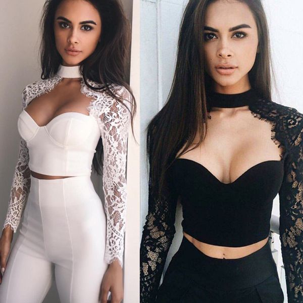 long sleeve shirts women womens designer clothing women lace patchwork long sleeve push up padded crop lace t shirt, White
long sleeve shirts women womens designer clothing women lace patchwork long sleeve push up padded crop lace t shirt, White