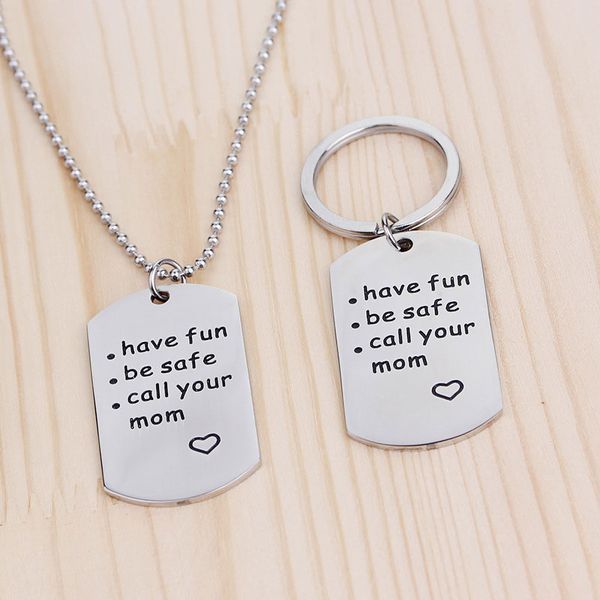 have fun be safe call your mom" inspiration key rings new arrival car keychain holder jewelry necklace, Slivery;golden
have fun be safe call your mom" inspiration key rings new arrival car keychain holder jewelry necklace, Slivery;golden