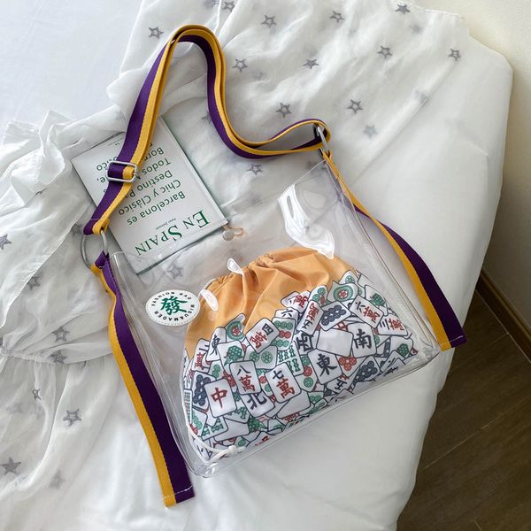 new original design fashion chinese mahjong transparent shoulder bag & cool tote handbag width 36cm height 32cm thickness 7cm 
new original design fashion chinese mahjong transparent shoulder bag & cool tote handbag width 36cm height 32cm thickness 7cm