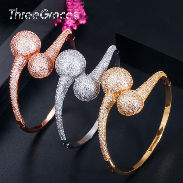 threegraces gold african round disco ball cubic zirconia adjustable open cuff bangle bracelet for women jewelry ba038, Black
threegraces gold african round disco ball cubic zirconia adjustable open cuff bangle bracelet for women jewelry ba038, Black