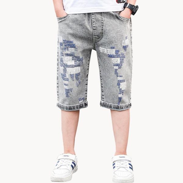 boys short jeans knee length children's summer jeans boy elastic waist kid's letter children's clothes 6 8 10 12 14, Blue
boys short jeans knee length children's summer jeans boy elastic waist kid's letter children's clothes 6 8 10 12 14, Blue