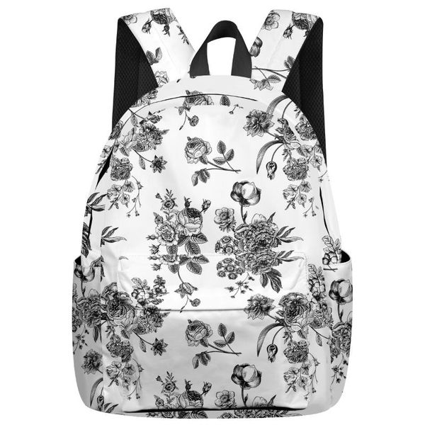 backpack victorian black and white flower plant fashion casual travel simple men women
backpack victorian black and white flower plant fashion casual travel simple men women