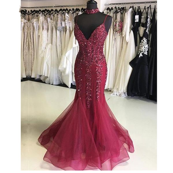 luxury dark fuchia crystal mermaid prom dresses 2020 long beaded crystal evening gowns plus size lace up prom gowns custom made abiye, Black;red
luxury dark fuchia crystal mermaid prom dresses 2020 long beaded crystal evening gowns plus size lace up prom gowns custom made abiye, Black;red