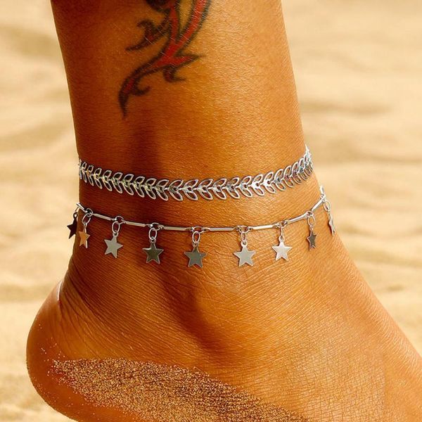 fashion silver leaf anklet set bohemia arrow star anklet bracelet for women summer beach barefoot sandals foot jewelry leg chain, Red;blue
fashion silver leaf anklet set bohemia arrow star anklet bracelet for women summer beach barefoot sandals foot jewelry leg chain, Red;blue