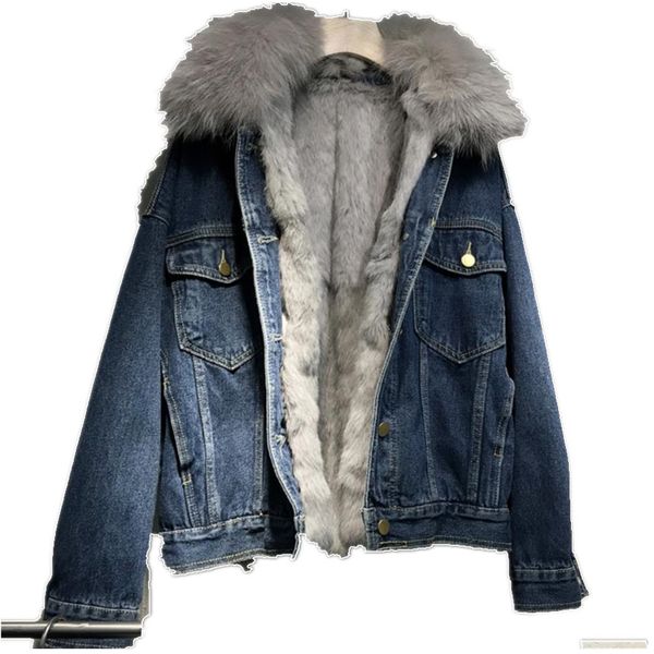 new autumn winter women fur collar cotton parkas female plus velvet padded d denim cotton-padded jacket, Black
new autumn winter women fur collar cotton parkas female plus velvet padded d denim cotton-padded jacket, Black