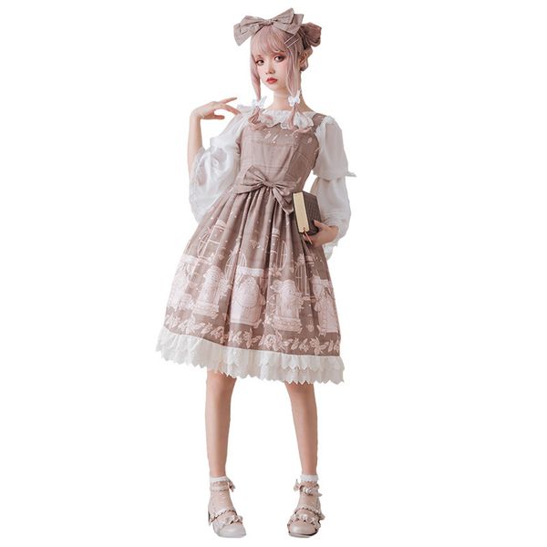 lolita dress, Black;red