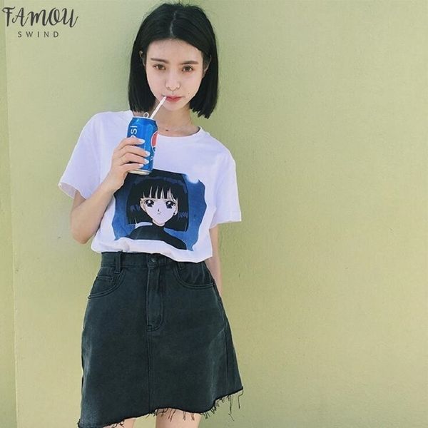 лето коротким рукавом harajuku большой размер повседневный ulzzang cute сыпучие женщина коротким рукавом футболка мультфильм sailor moon фут, White
лето коротким рукавом harajuku большой размер повседневный ulzzang cute сыпучие женщина коротким рукавом футболка мультфильм sailor moon фут, White