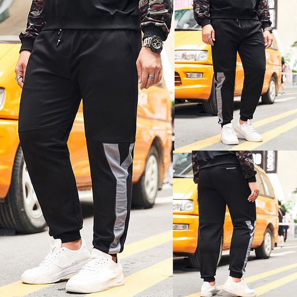 hip hop sweatpants men's casual patchwork plus size pocket elastic belts loose sports pants streetwear pantalones hombre, Black
hip hop sweatpants men's casual patchwork plus size pocket elastic belts loose sports pants streetwear pantalones hombre, Black