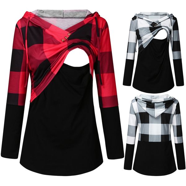 telotuny women's pregnant nursing plaid sweatshirts hoodies blouse maternity breastfeeding hooded pullover clothes zn19
telotuny women's pregnant nursing plaid sweatshirts hoodies blouse maternity breastfeeding hooded pullover clothes zn19