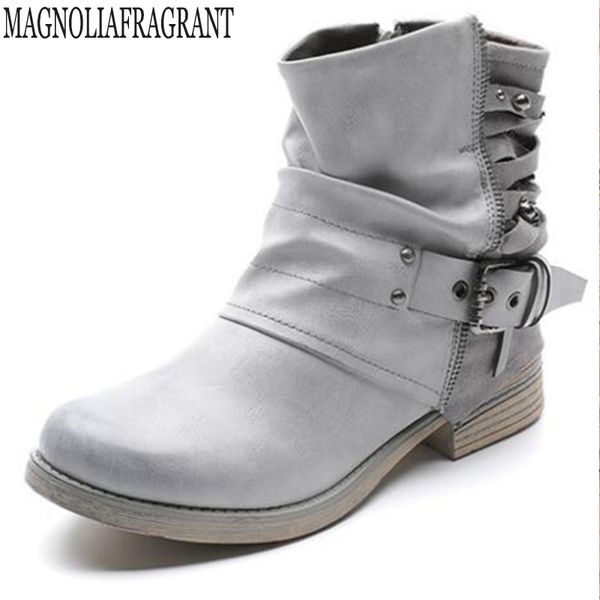 boots women vintage belt buckles women boots autumn winter leather stitching ankle rivet ladies botas mujer y130, Black
boots women vintage belt buckles women boots autumn winter leather stitching ankle rivet ladies botas mujer y130, Black