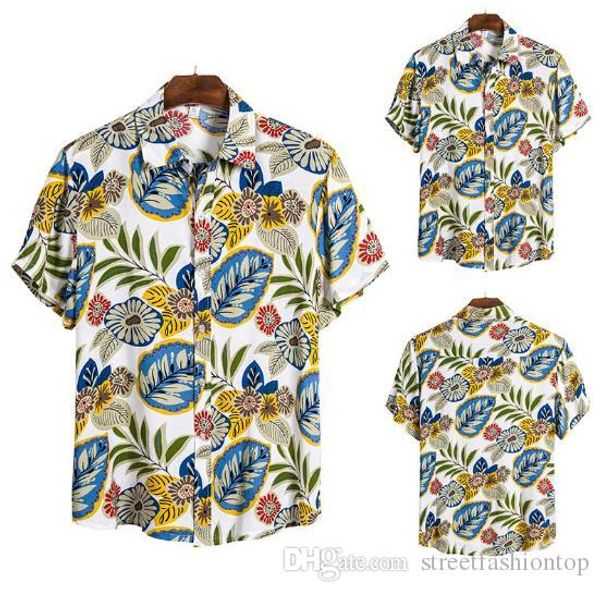 hawaii style mens shirts fashion floral and leaf printed short sleeve lapel neck loose shirts homme clothing, White;black
hawaii style mens shirts fashion floral and leaf printed short sleeve lapel neck loose shirts homme clothing, White;black