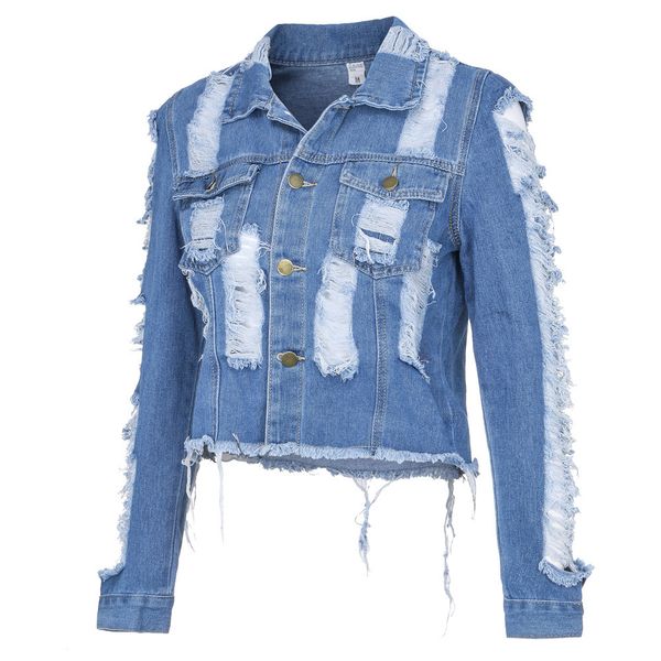 2018 fashion womens basic jackets women's casual hole coat women long sleeve pocket button denim jacket coat outcoat coats, Black;brown
2018 fashion womens basic jackets women's casual hole coat women long sleeve pocket button denim jacket coat outcoat coats, Black;brown
