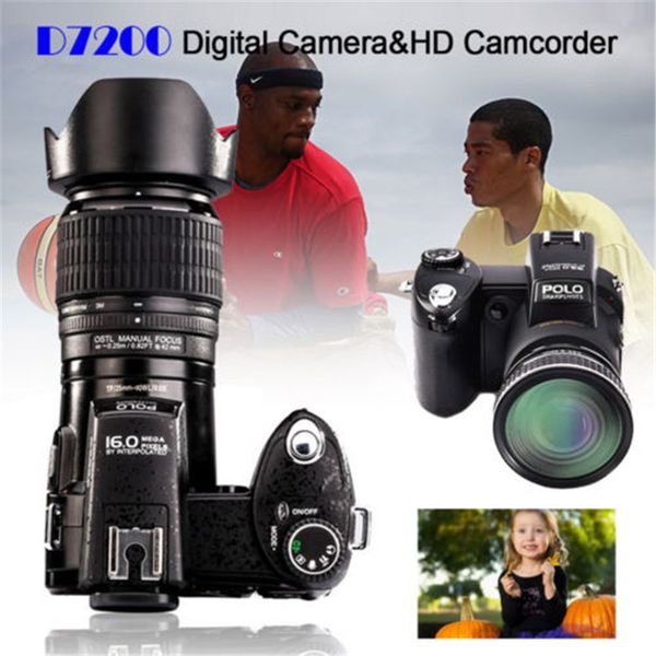polo d7200 digital camera 33mp 1080p auto focus slr hd video cameras 24x +telep lens wide angle lens led fill light bag
polo d7200 digital camera 33mp 1080p auto focus slr hd video cameras 24x +telep lens wide angle lens led fill light bag