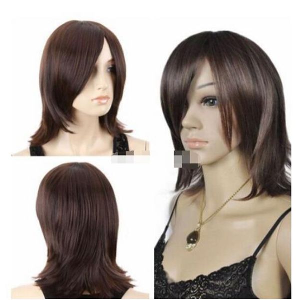 ++fashion medium long brown wigs straight women's lady hair halloween cosplay wigs, Black;brown
++fashion medium long brown wigs straight women's lady hair halloween cosplay wigs, Black;brown