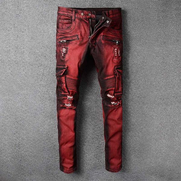 new menswear designer jeans retro hip hop biker mens jeans camouflage pattern mens pants, Blue
new menswear designer jeans retro hip hop biker mens jeans camouflage pattern mens pants, Blue
