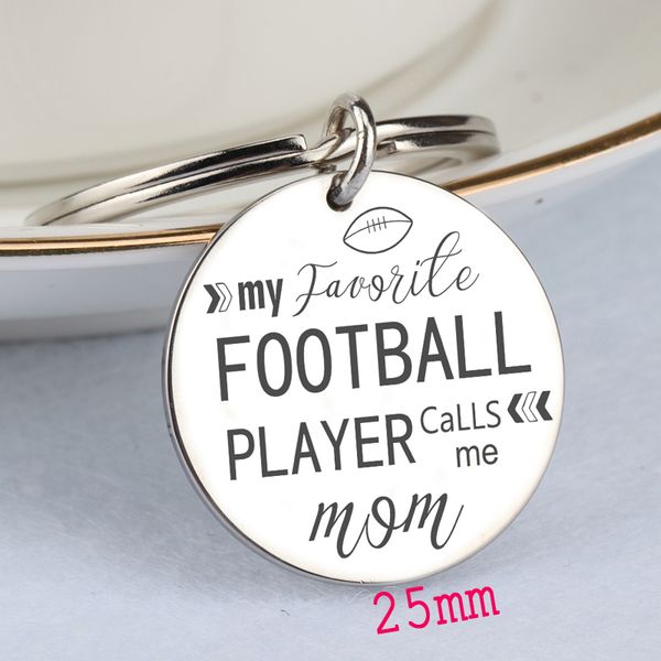 for football mom keychain gift hand stamped my favorite football player calls me mom fashion round jewelry, Silver
for football mom keychain gift hand stamped my favorite football player calls me mom fashion round jewelry, Silver