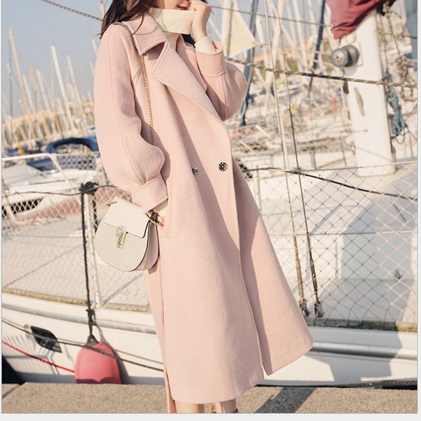 new warm wool coat women blends long autumn winter women coat turn-down collar adjustable belt wool coats, Black
new warm wool coat women blends long autumn winter women coat turn-down collar adjustable belt wool coats, Black