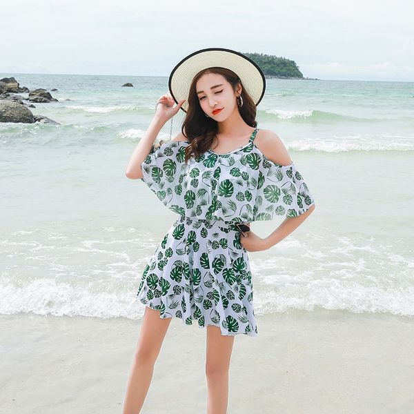 2020 one-piece women's fresh bikini swim printed swimsuit beach women's bikini suit, White;black
2020 one-piece women's fresh bikini swim printed swimsuit beach women's bikini suit, White;black