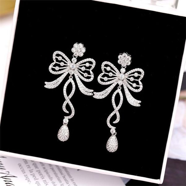 fashion- bowtie earrings for women shinning charming crystal jewelry s925 silver wedding fashion long dangle earring
fashion- bowtie earrings for women shinning charming crystal jewelry s925 silver wedding fashion long dangle earring