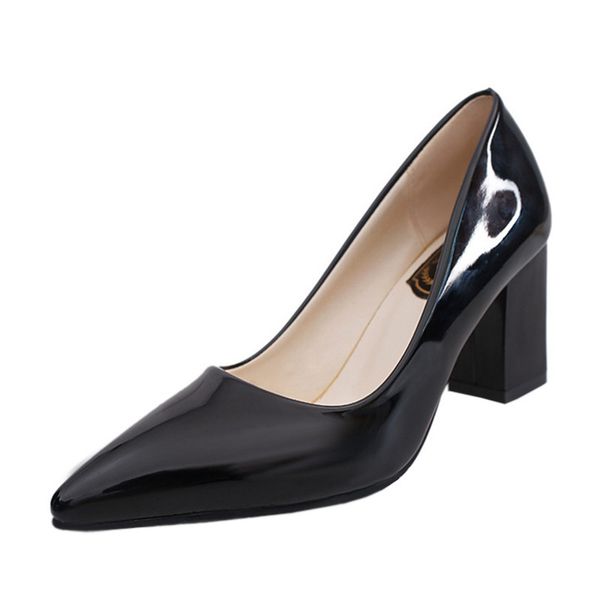fashion women pointed toe chunky high heels patent leather shoes women pumps dress lazy shoes pink black red silver color wedding heels
fashion women pointed toe chunky high heels patent leather shoes women pumps dress lazy shoes pink black red silver color wedding heels