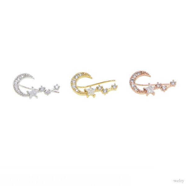 2018 925 sterling silver moon star chrimstmas gift jewelry earring star round cz long ear climber elegance women ladies gift fine silver, Golden;silver
2018 925 sterling silver moon star chrimstmas gift jewelry earring star round cz long ear climber elegance women ladies gift fine silver, Golden;silver