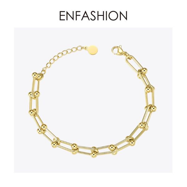 enfashion hollow link chain bracelets for women stainless steel gold color bead adjustable bracelet fashion jewelry gifts b2082, Black
enfashion hollow link chain bracelets for women stainless steel gold color bead adjustable bracelet fashion jewelry gifts b2082, Black