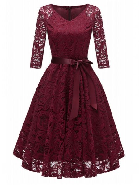 women lace dresses 2019 vintage sweet elegant a-line 3/4 sleeves short party female fashion autumn preppy style lady dresses, Black;gray
women lace dresses 2019 vintage sweet elegant a-line 3/4 sleeves short party female fashion autumn preppy style lady dresses, Black;gray