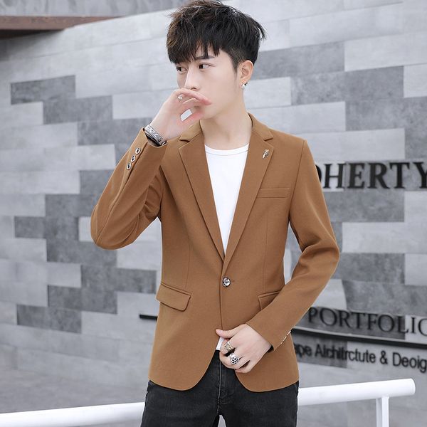 coco new spring of 2019 men's cultivate one's morality leisure blazer small blazer fashion youth pure color, White;black
coco new spring of 2019 men's cultivate one's morality leisure blazer small blazer fashion youth pure color, White;black