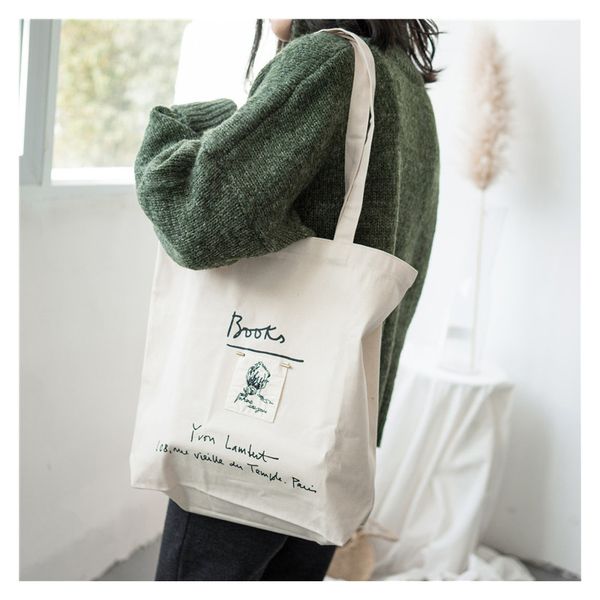 canvas tote shoulder bag cotton shopping bags for women black champagne double strap casual handbag girls' school books bag #20
canvas tote shoulder bag cotton shopping bags for women black champagne double strap casual handbag girls' school books bag #20