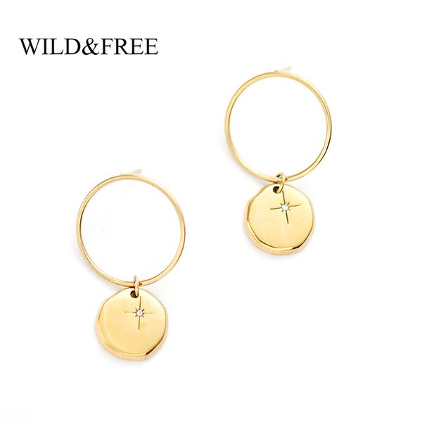 wild&new round disc circle dangle earrings for women star pattern geometric drop earrings gold stainless steel jewelry, Silver
wild&new round disc circle dangle earrings for women star pattern geometric drop earrings gold stainless steel jewelry, Silver