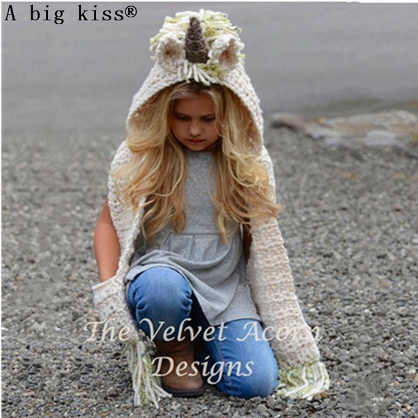 children's unicorn hat woolen crochet cape cap europe and america creative scarf handmade child cartoon cap autumn winter, Yellow
children's unicorn hat woolen crochet cape cap europe and america creative scarf handmade child cartoon cap autumn winter, Yellow