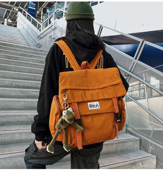 new 2020 simple fashion backpack solid color flip student bag large capacity backpack
new 2020 simple fashion backpack solid color flip student bag large capacity backpack