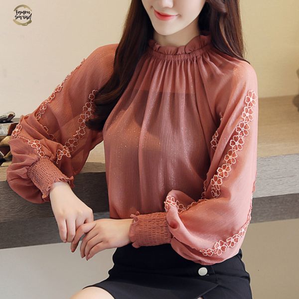 new fashion women blouse chiffon shirt loose lantern long sleeves lace stitching bottoming shirt female blusa 0792 30, White
new fashion women blouse chiffon shirt loose lantern long sleeves lace stitching bottoming shirt female blusa 0792 30, White