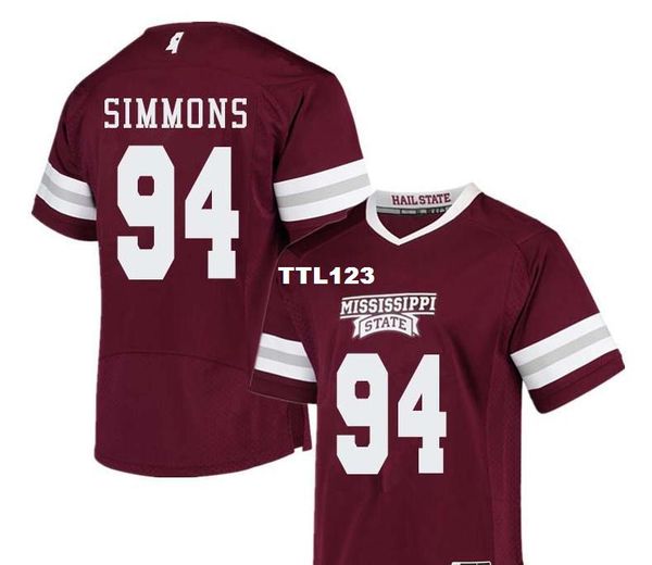 men mississippi state bulldogs jeffery simmons #94 real full embroidery college jersey size s-4xl or custom any name or number jersey, Black;red
men mississippi state bulldogs jeffery simmons #94 real full embroidery college jersey size s-4xl or custom any name or number jersey, Black;red
