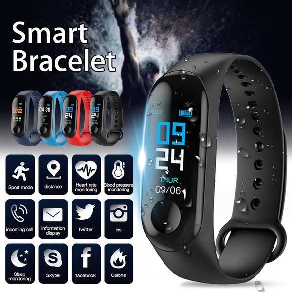 m3 color screen smart bracelet sports fitness watch pedometer tracker heart rate monitor blood pressure smart wristband mi band 3
m3 color screen smart bracelet sports fitness watch pedometer tracker heart rate monitor blood pressure smart wristband mi band 3