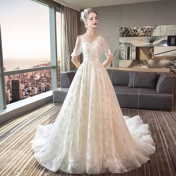 wedding dresses new bride qidi marriage tail princess dream tour p super fairy, White
wedding dresses new bride qidi marriage tail princess dream tour p super fairy, White