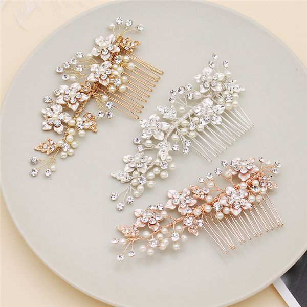 jonnafe rose gold flower hair comb for bridal handmade wedding hair accessories pearls jewelry women headpiece, White;golden
jonnafe rose gold flower hair comb for bridal handmade wedding hair accessories pearls jewelry women headpiece, White;golden