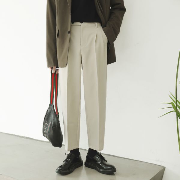 men's suits & blazers trousers spring and autumn 2021 pure color wide-leg straight tube loose casual young wear, White;black
men's suits & blazers trousers spring and autumn 2021 pure color wide-leg straight tube loose casual young wear, White;black