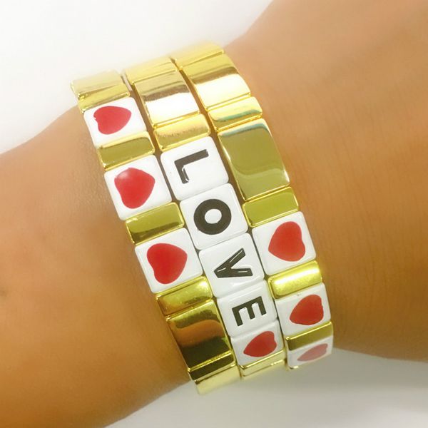popular engraved with letter love beads bracelet rainbow tile bracelet bohemian stackable stretch bracelets for women gifts, Black
popular engraved with letter love beads bracelet rainbow tile bracelet bohemian stackable stretch bracelets for women gifts, Black