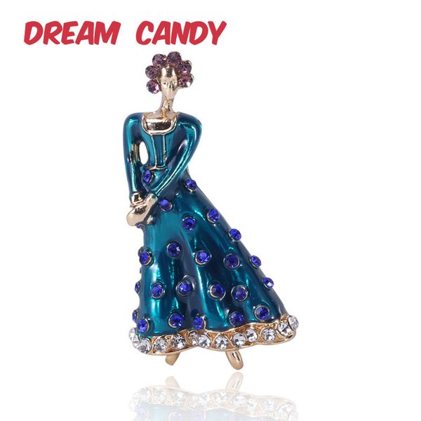 dream candy 3 colors enamel dancing girl brooches for women fashion rhinestone jewelry gift crative brooch pins accessories, Gray
dream candy 3 colors enamel dancing girl brooches for women fashion rhinestone jewelry gift crative brooch pins accessories, Gray